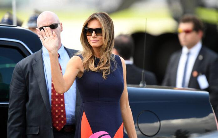 Melania Trump, First Lady, Secret Service, security detail, motorcade, sunglasses, arrival