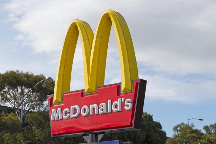McDonald's, fast food, restaurant, golden arches, sign, business, corporate