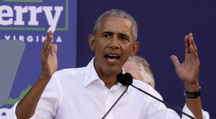 Barack Obama, president, former president, campaign rally, Terry McAuliffe, Virginia, political rally, Democrat, podium