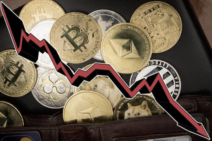 cryptocurrency, bitcoin, ethereum, crypto crash, market decline, digital currency, financial loss, investment decline, crypto coins