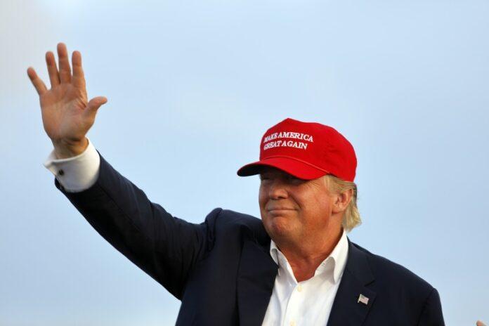 Donald Trump, president, rally, campaign, Make America Great Again, MAGA hat, Republican, political event