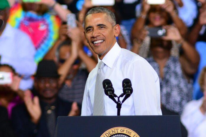 Barack Obama, President, rally, campaign, podium, crowd, speech, political event
