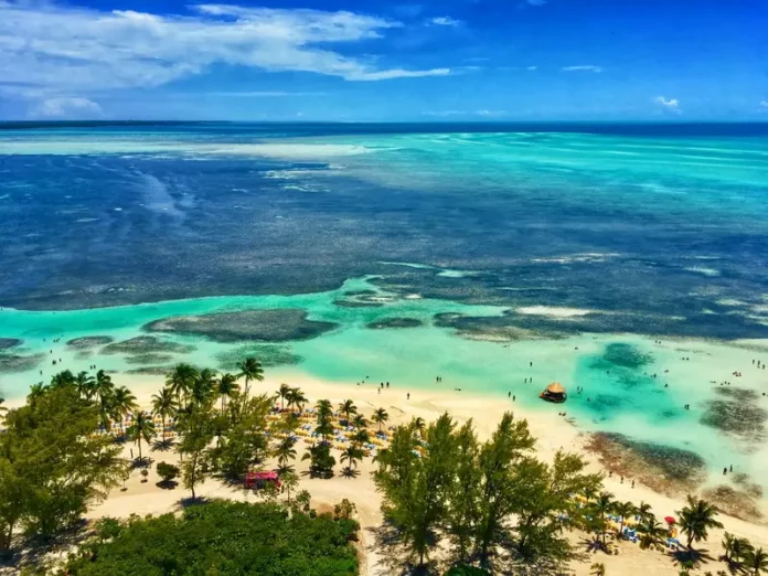 Tropical Beach Resort Aerial View