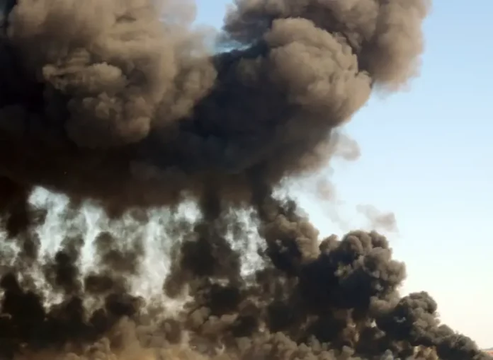 Massive Explosion with Smoke