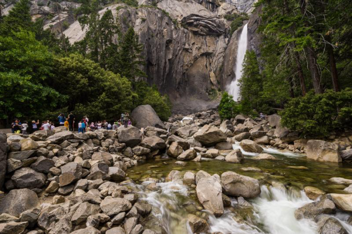 Yosemite Waterfall Tourist Viewing