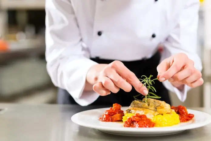 Chef Plating Fine Dining Dish
