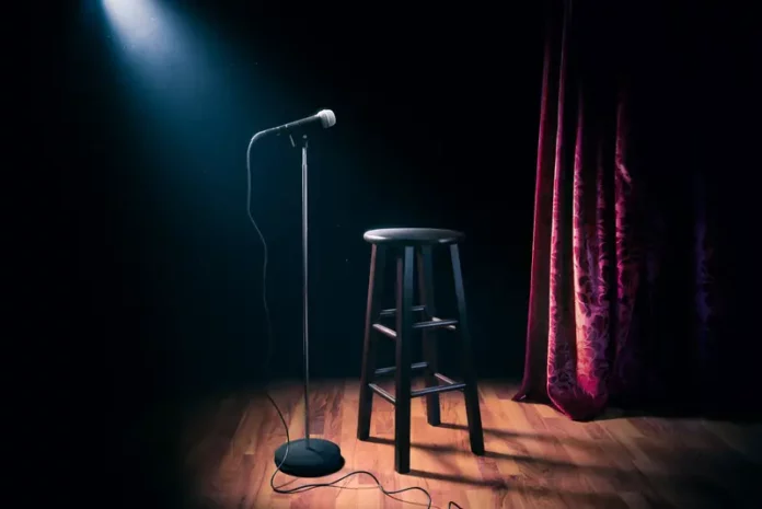 Empty Comedy Stage Setup