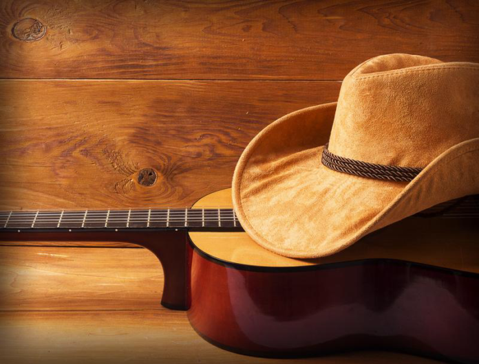 Country Music Guitar and Hat