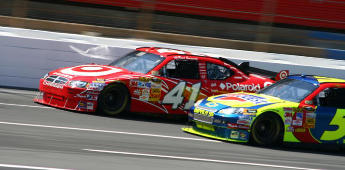 NASCAR Race Cars Competing