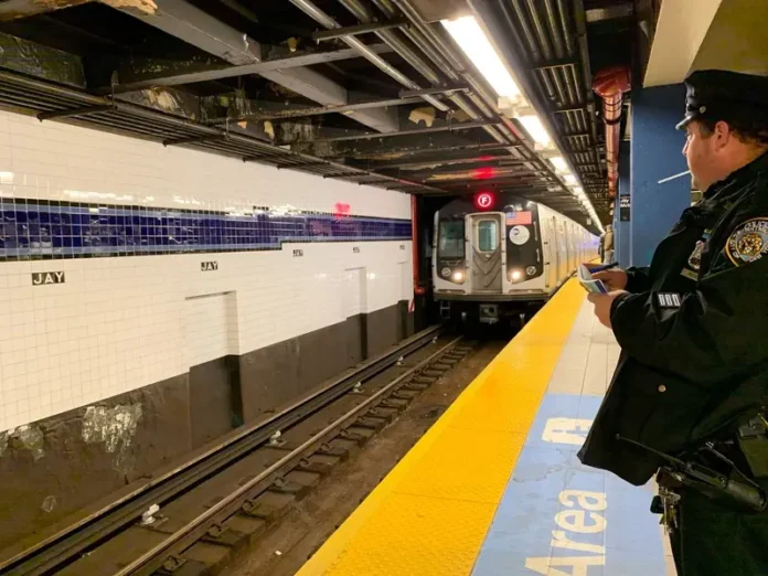 NYPD Officer Subway Station