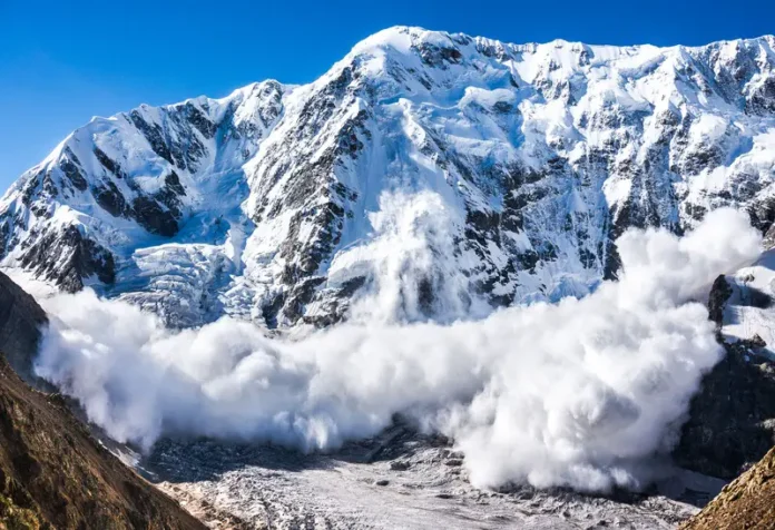 Mountain Avalanche in Progress