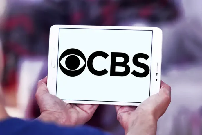 CBS Logo on Tablet